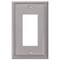 Amerelle Amerelle Metro Brushed Nickel 1 gang Die-Cast Metal Decorator Wall Plate 1 pk 77RBN - alternate 2